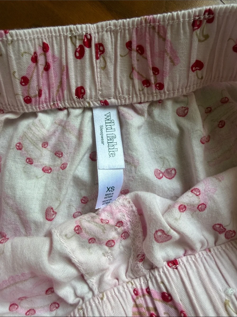 wild fable White Shorts with Pink Cake & Red Cherry Print